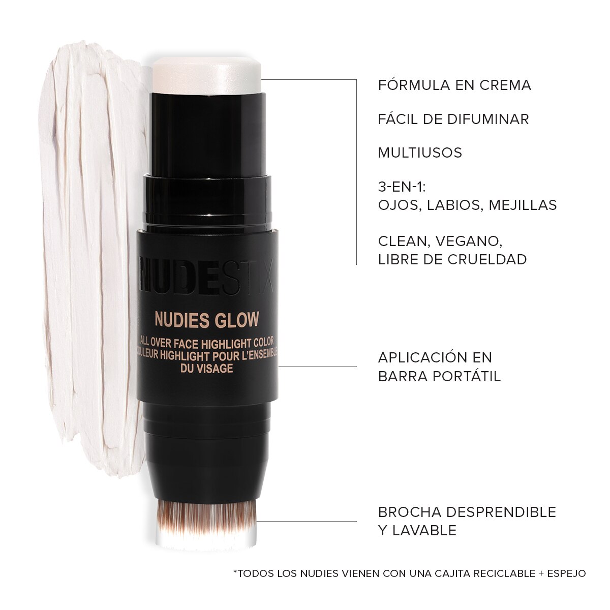NUDIES ALL OVER FACE COLOR GLOW (ILUMINADOR FACIAL)